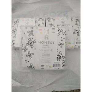 Honest Baby 100% Organic Cotton Changing Pad Cover With Skulls, Set Of 3
